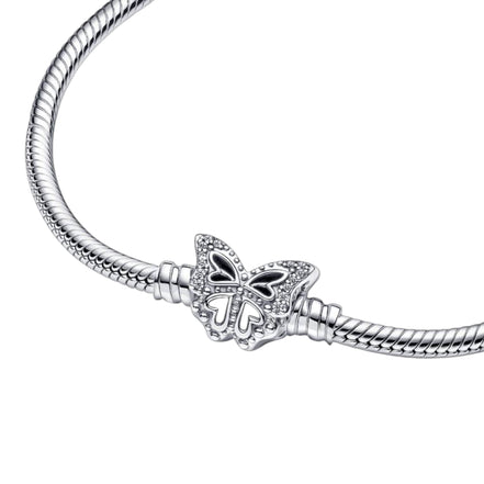 MOMENTS Armband Schmetterling Silber