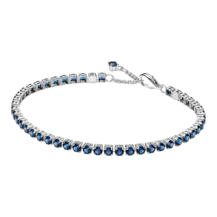 TIMELESS Tennisarmband Silber blaue Steine