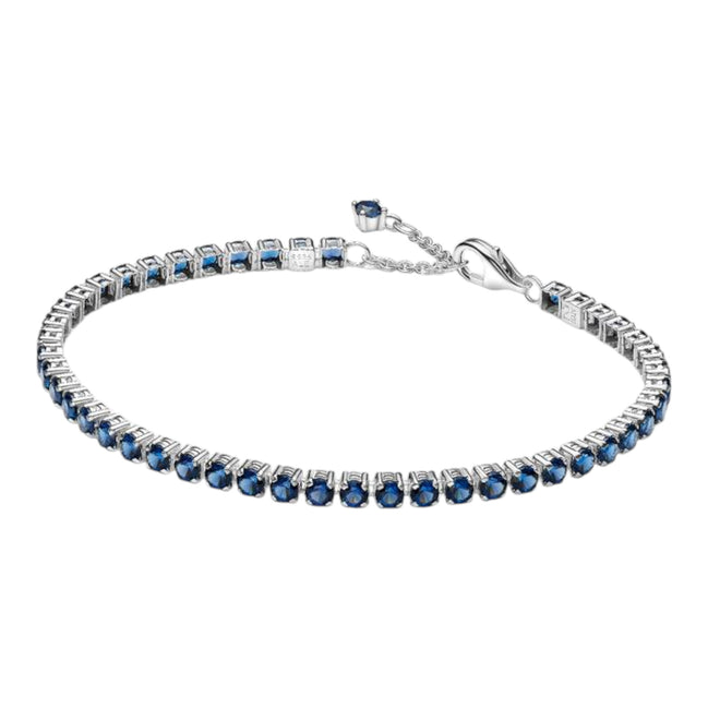 TIMELESS Tennisarmband Silber blaue Steine