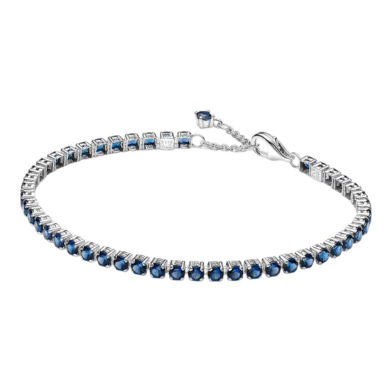 TIMELESS Tennisarmband Silber blaue Steine