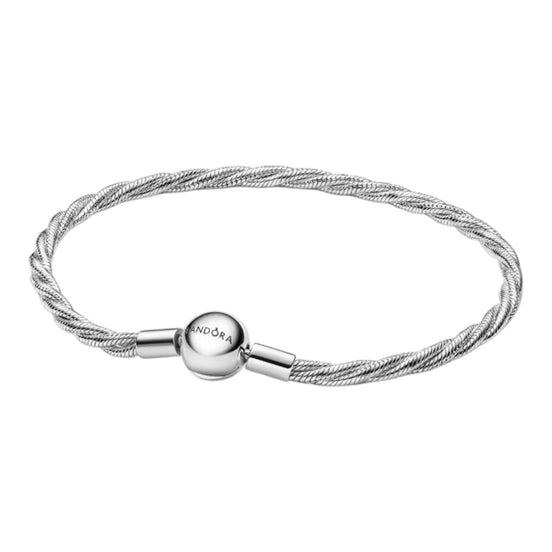 MOMENTS Armband gedreht Silber