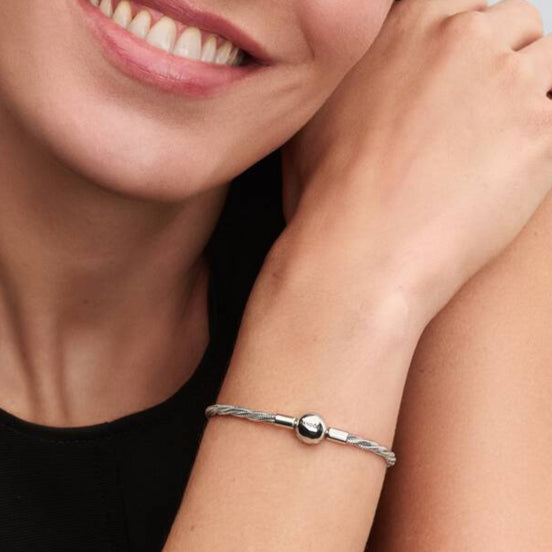 MOMENTS Armband gedreht Silber