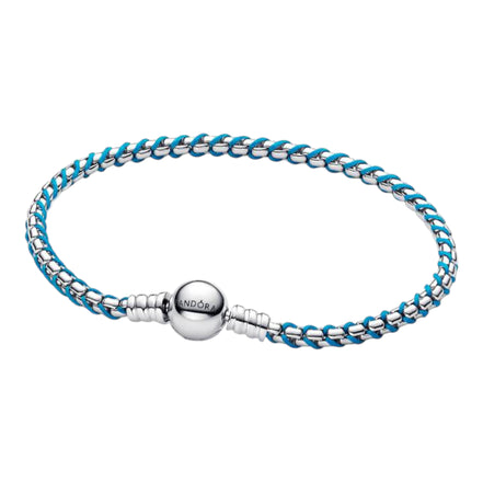 MOMENTS Armband Textilkordel türkis
