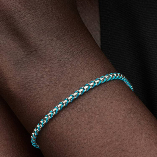 MOMENTS Armband Textilkordel türkis