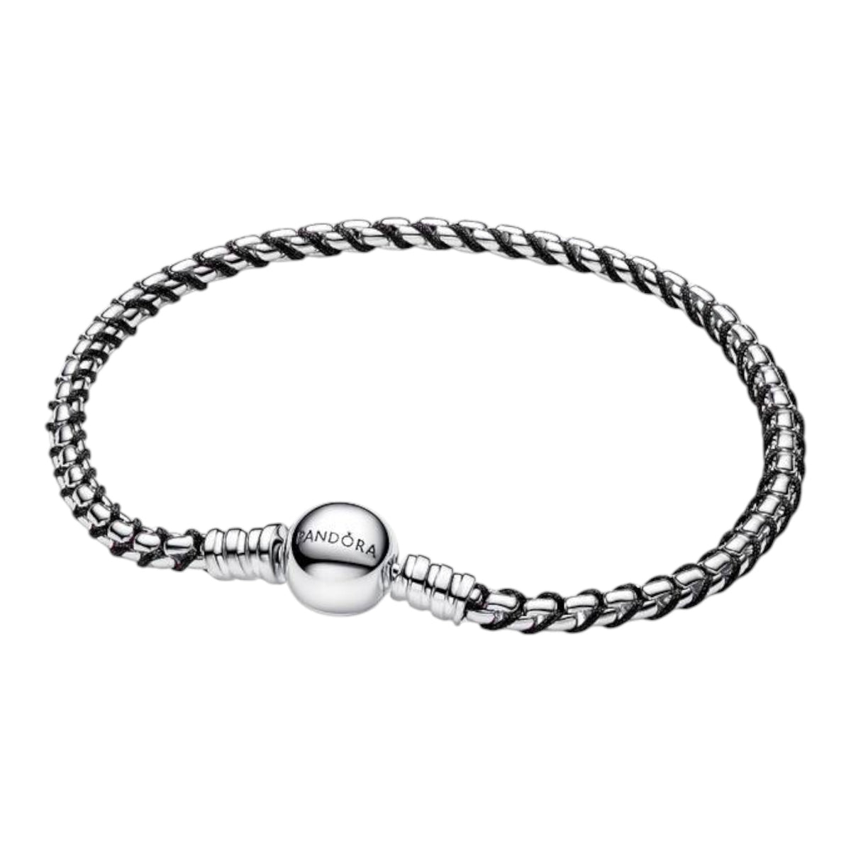 MOMENTS Armband mit Kordel Schwarz