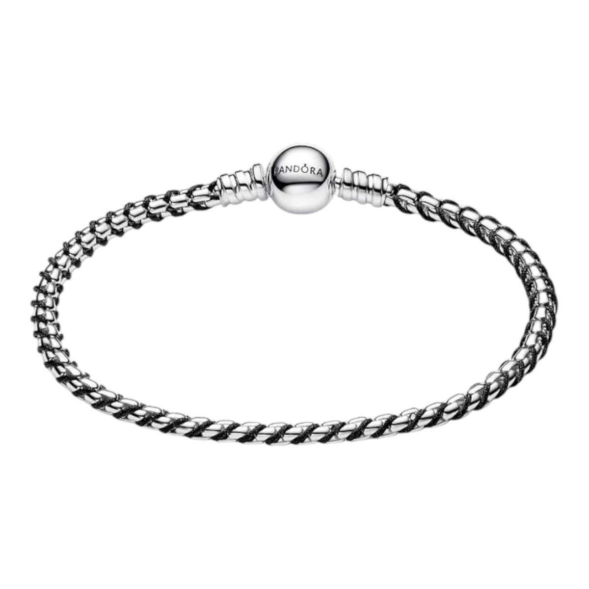 MOMENTS Armband mit Kordel Schwarz