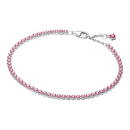 Tennisarmband pink silberfarben