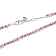 Tennisarmband pink silberfarben