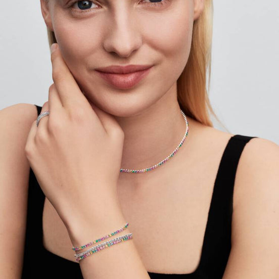 TIMELESS Tennis-Armband Regenbogen