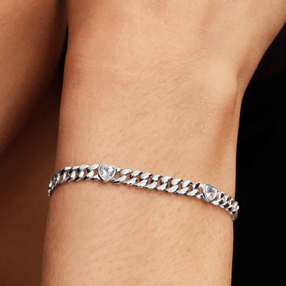 TIMELESS Armband Herzen silberfarben Zirkonia