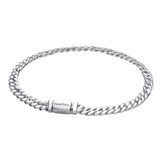 Armband kubanische Kette silberfarben