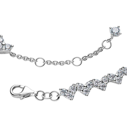Armband Herzen silberfarben