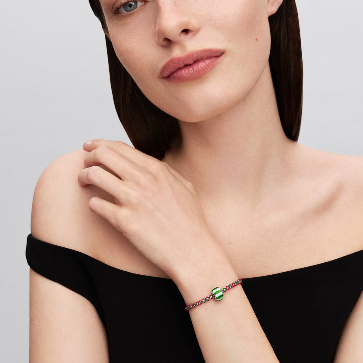 Weihnachtliches Charm-Armband mit Herz-Verschluss