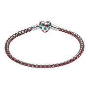 Weihnachtliches Charm-Armband mit Herz-Verschluss