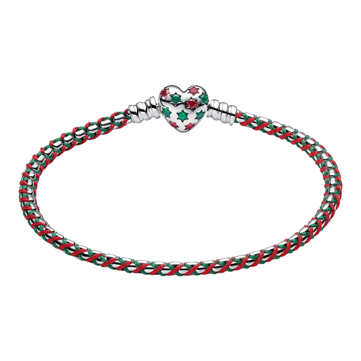 Weihnachtliches Charm-Armband mit Herz-Verschluss