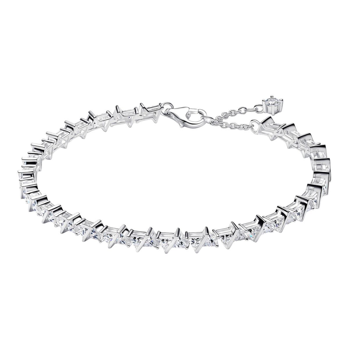 Silbernes Tennisarmband mit Zirkonia
