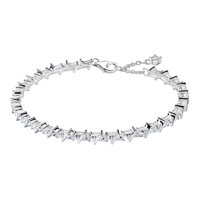 Silbernes Tennisarmband mit Zirkonia