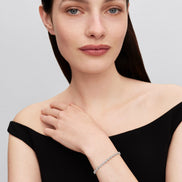 Silbernes Tennisarmband mit Zirkonia