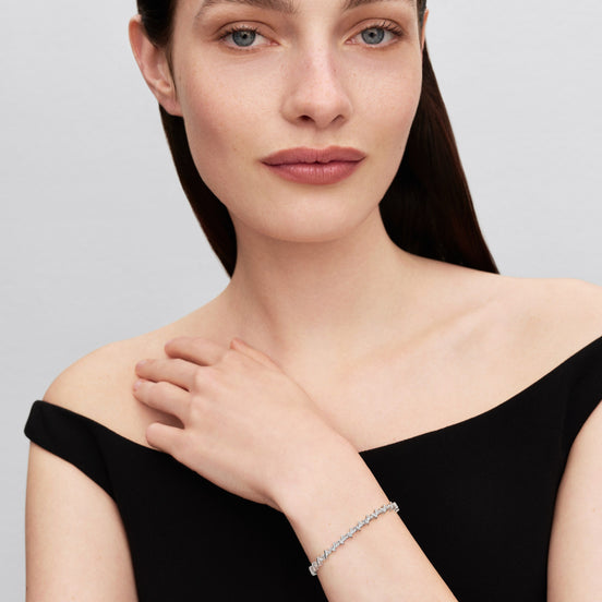 Silbernes Tennisarmband mit Zirkonia