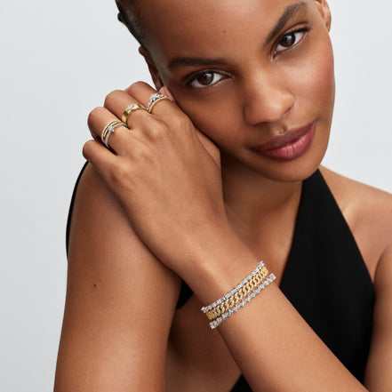 Silbernes Tennisarmband mit Zirkonia