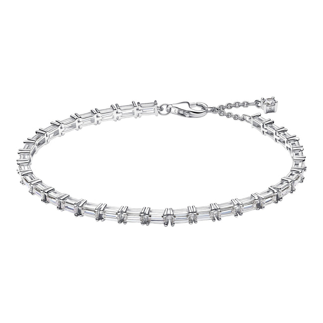 Silbernes Tennisarmband mit Zirkonia