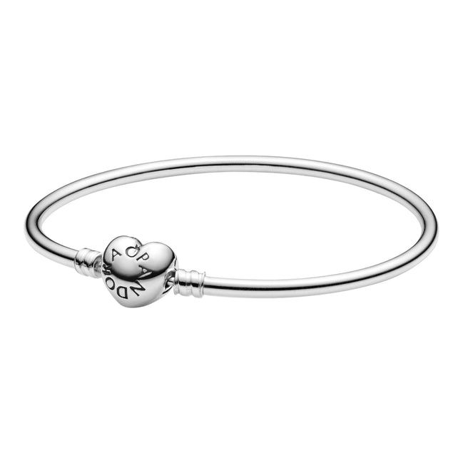 Armreif mit Herzverschluss Silber