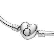 Armreif mit Herzverschluss Silber