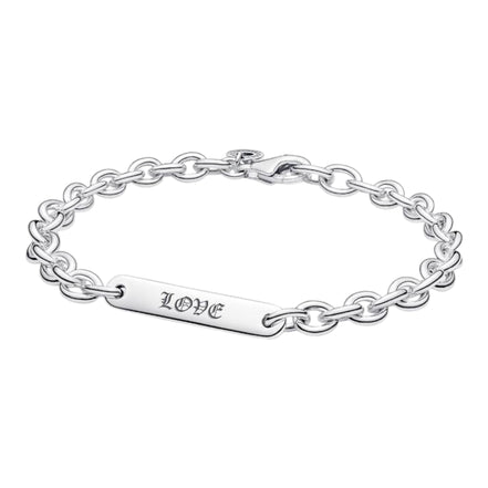 Armband Moments Gravurplatte silber
