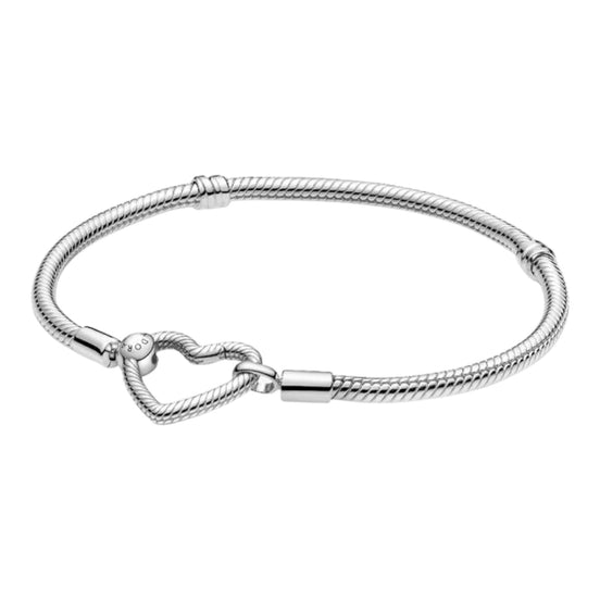 Armband Moments Herzverschluss Silber