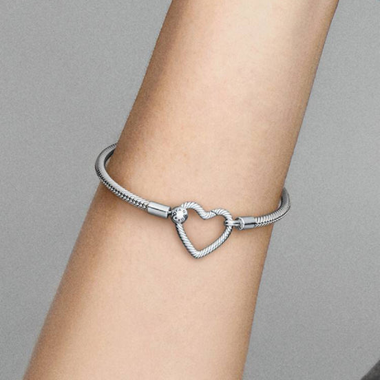 Armband Moments Herzverschluss Silber