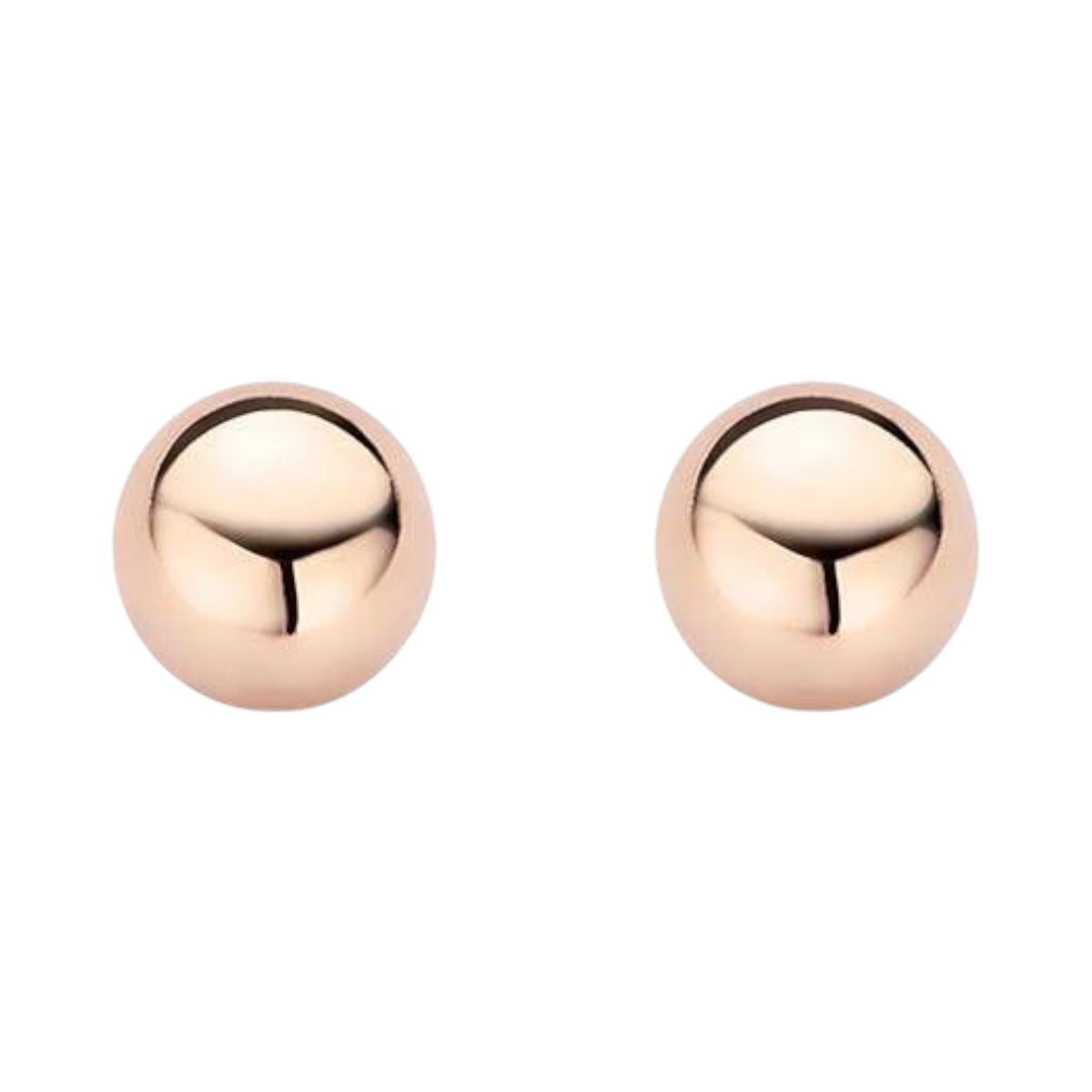 Kugel-Ohrstecker aus 585er Roségold