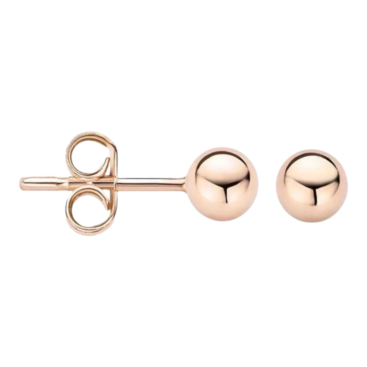 Kugel-Ohrstecker aus 585er Roségold