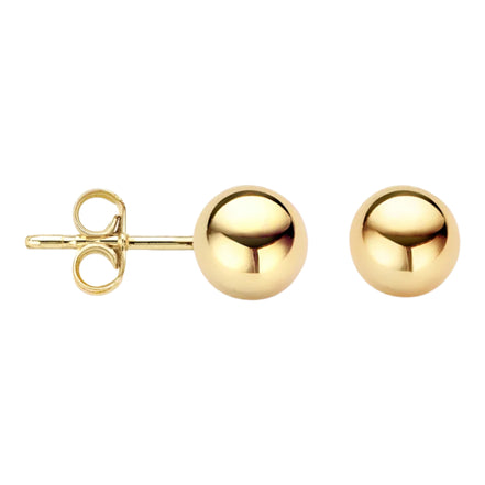 Kugel-Ohrstecker aus 585er Gold 6 mm