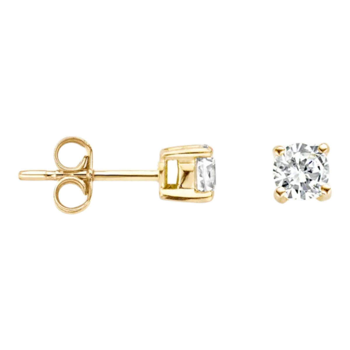 Ohrstecker aus 585er Gold mit Zirkonia 3 mm