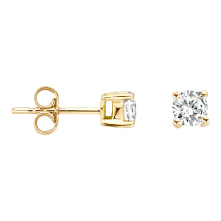 Ohrstecker aus 585er Gold mit Zirkonia 3 mm