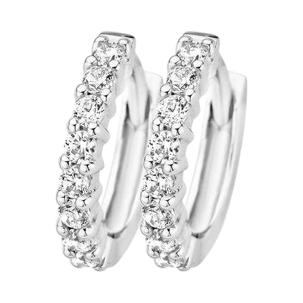 Creolen aus 585er Weißgold mit Zirkonia