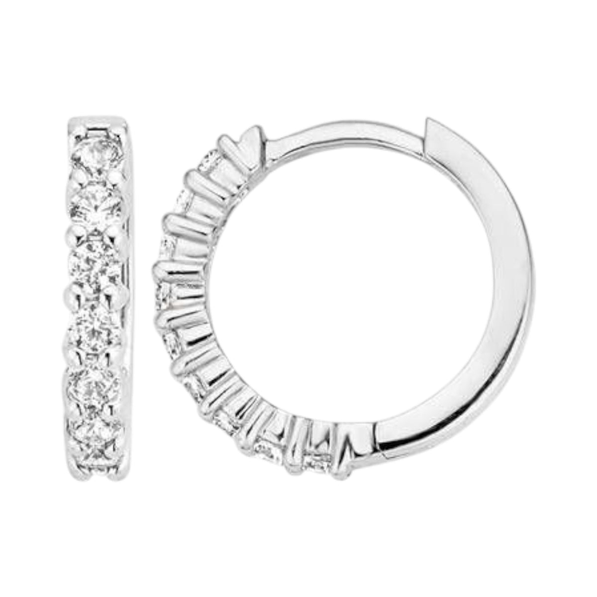 Creolen aus 585er Weißgold mit Zirkonia