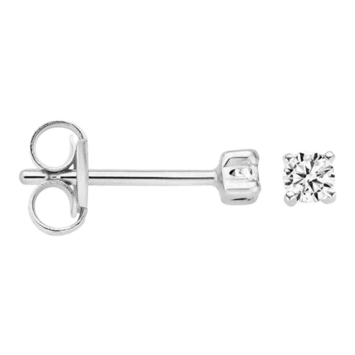 Ohrstecker aus 585er Weißgold mit Zirkonia 2,25 mm