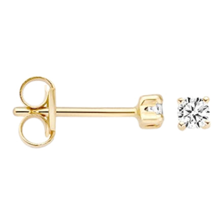 Ohrstecker aus 585er Gold mit Zirkonia 2,25 mm
