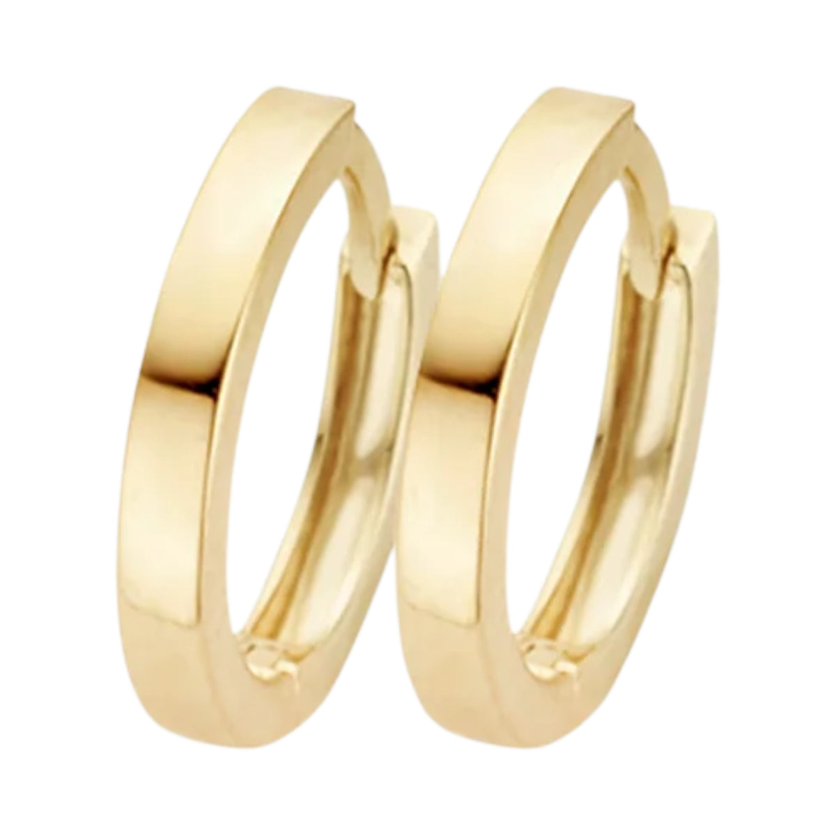 Creolen aus 585er Gold mit flacher Oberfläche 11,4 mm