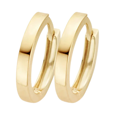 Creolen aus 585er Gold mit flacher Oberfläche 11,4 mm
