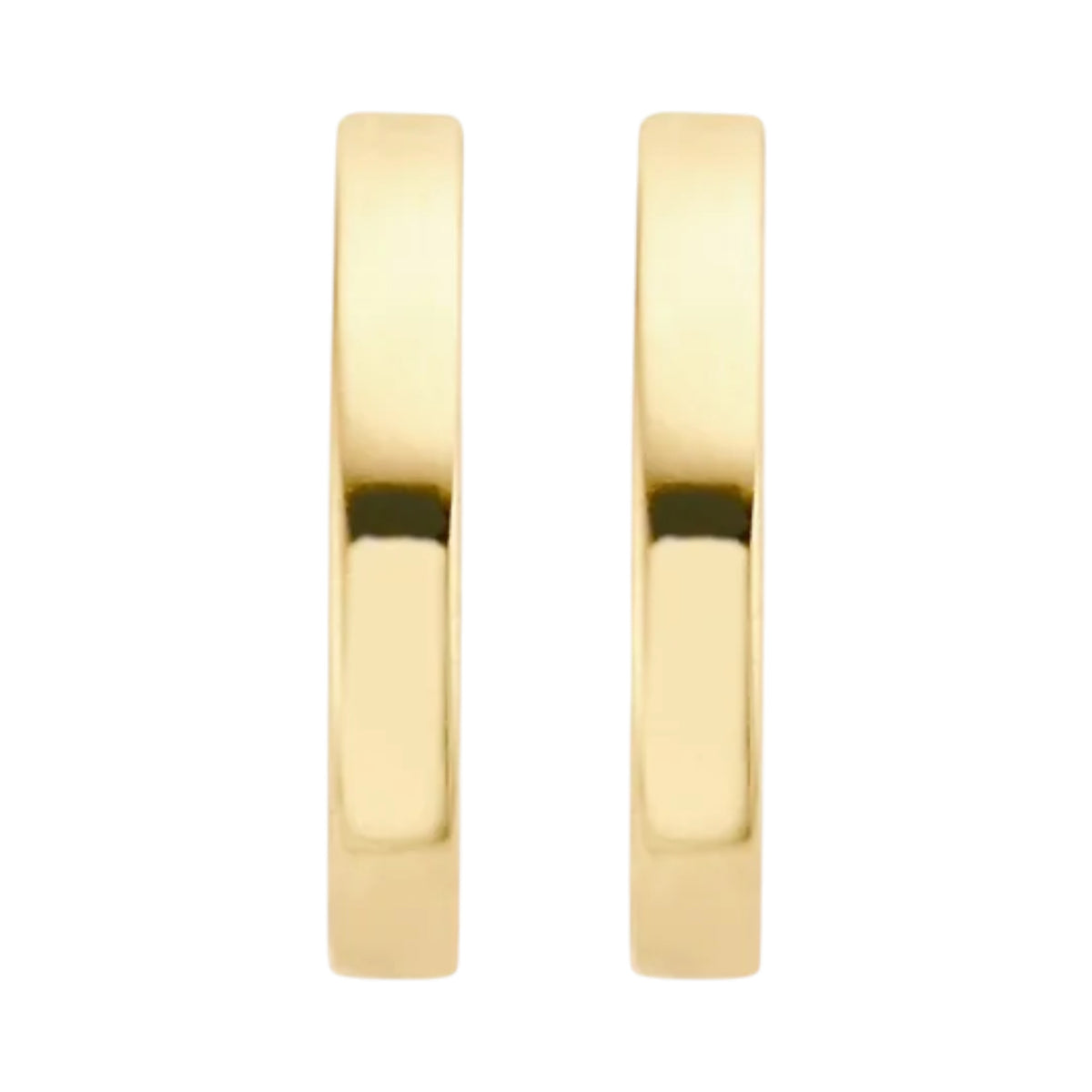 Creolen aus 585er Gold mit flacher Oberfläche 11,4 mm