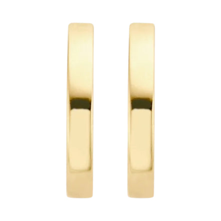 Creolen aus 585er Gold mit flacher Oberfläche 11,4 mm