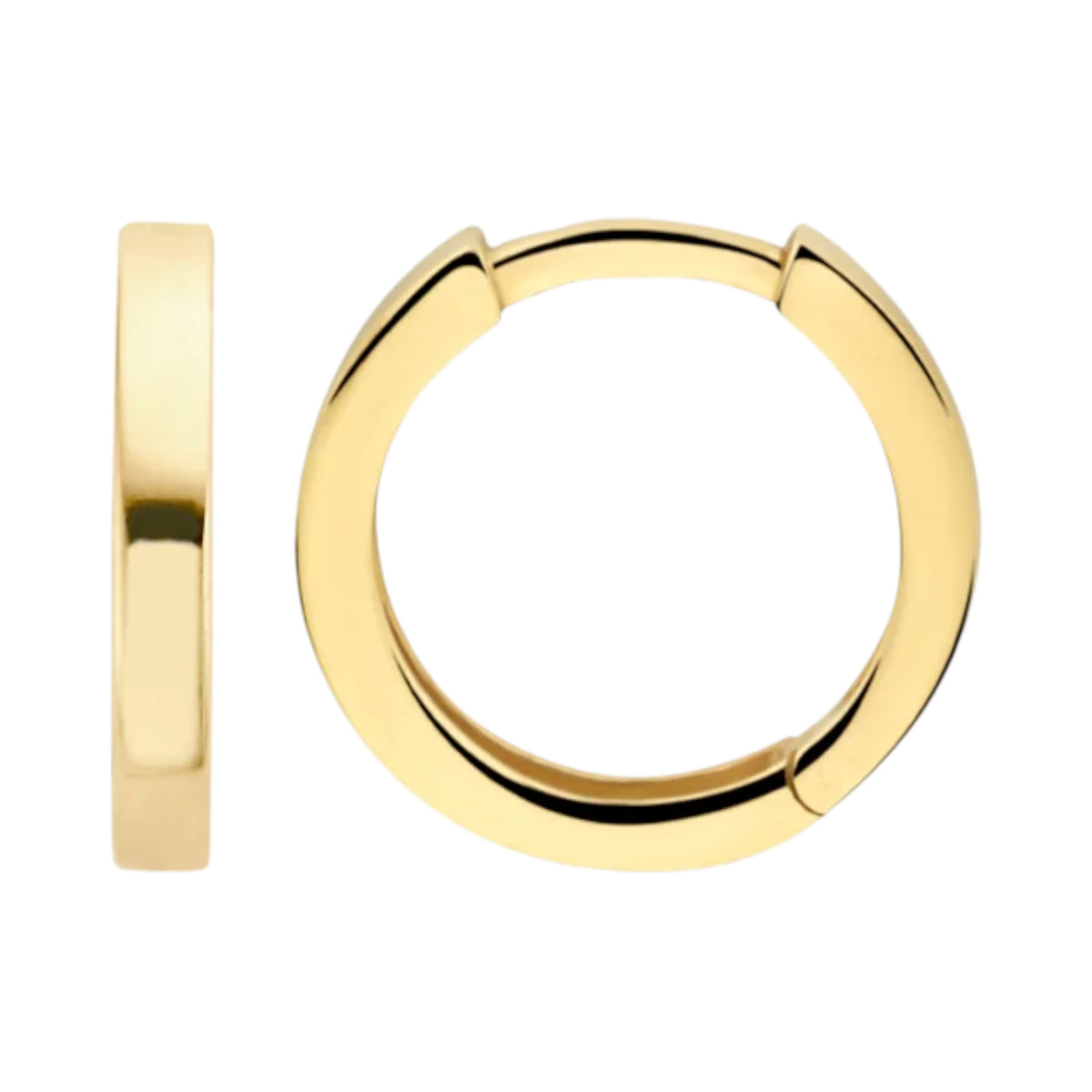 Creolen aus 585er Gold mit flacher Oberfläche 11,4 mm
