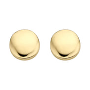 Runde Ohrstecker aus 585er Gold flach