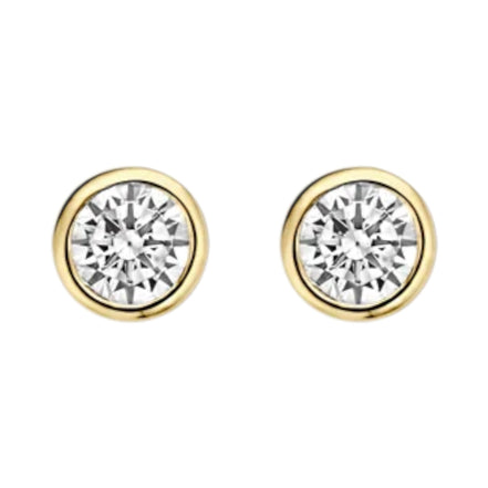 Ohrstecker aus 585er Gold mit Zirkonia 3,25 mm