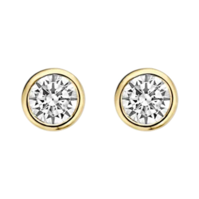 Ohrstecker aus 585er Gold mit Zirkonia 3,25 mm