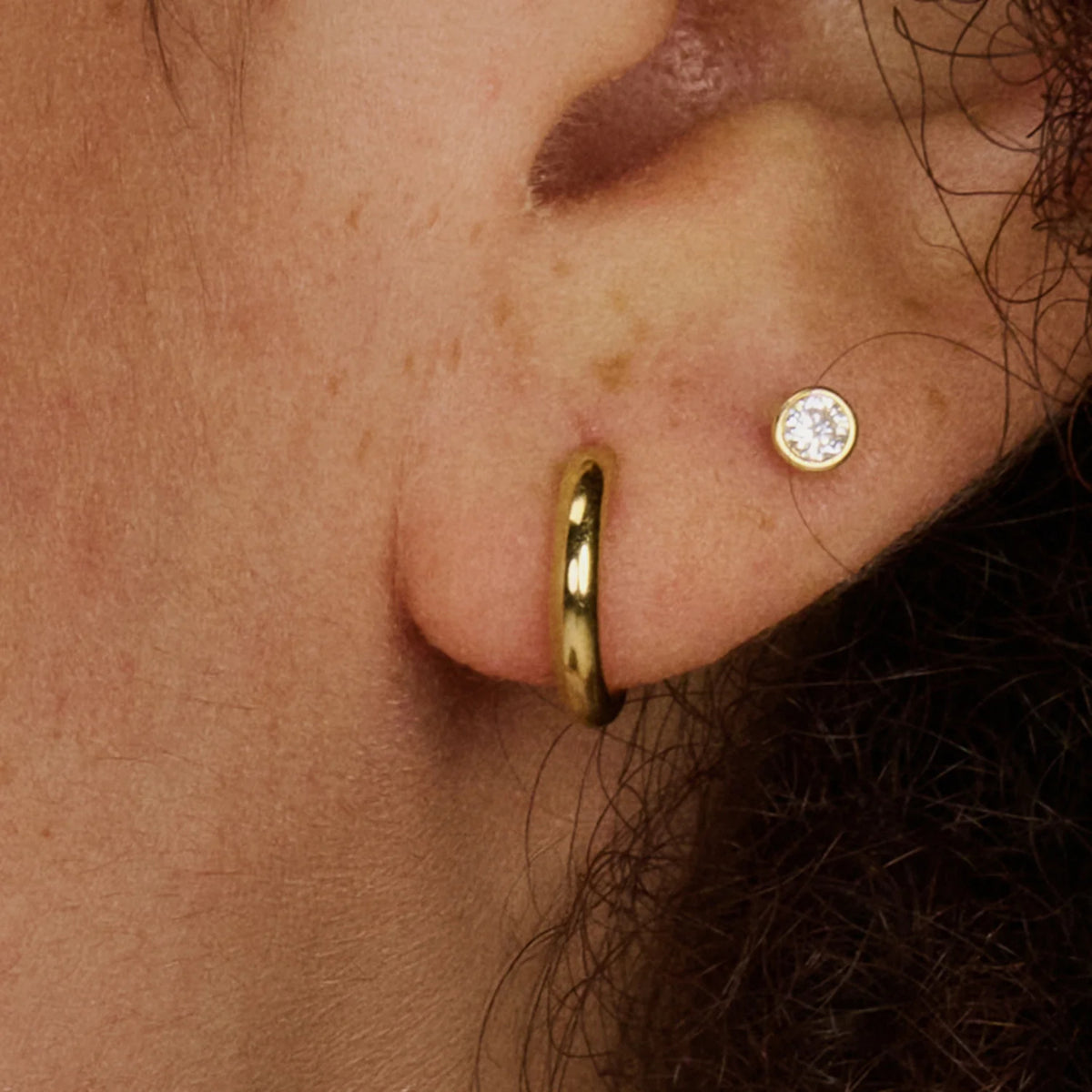 Ohrstecker aus 585er Gold mit Zirkonia 3,25 mm