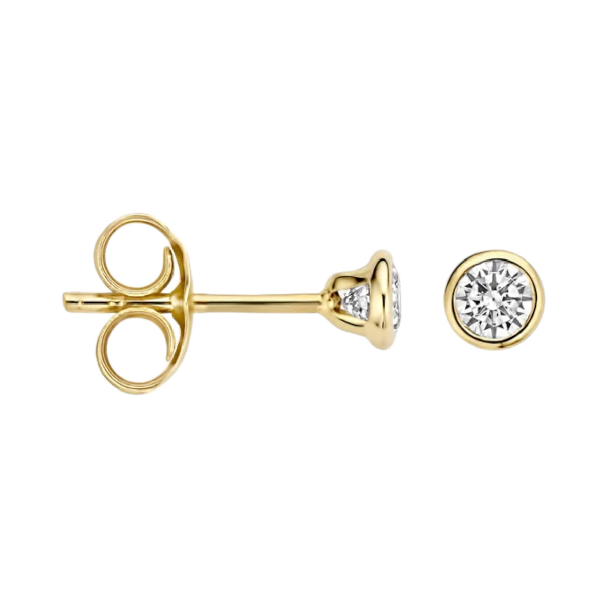 Ohrstecker aus 585er Gold mit Zirkonia 3,25 mm