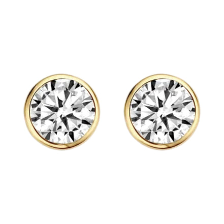 Ohrstecker aus 585er Gold mit Zirkonia 4,3 mm